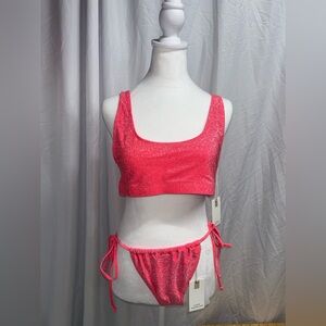 NWT Good American Coral Bikini